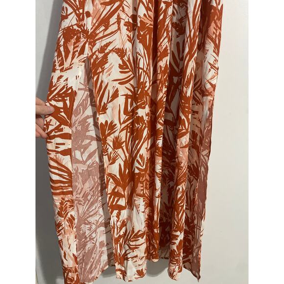 Lovestitch maxi dress women’s size S/M brown white abstract boho beachy - Picture 3 of 6